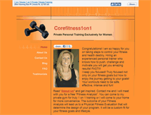 Tablet Screenshot of corefitness1on1.com